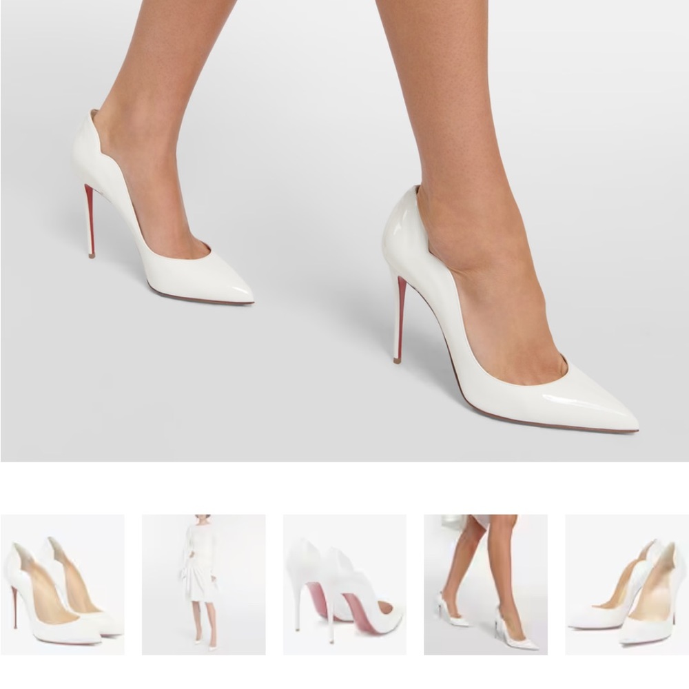 Christian Louboutin Hot Chick 100 Patent/Lining. White/Bianco. Size 40/US. NWT